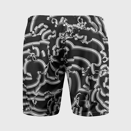 Мужские спортивные шорты Абстрактные объемные рельефы / 3D-принт – фото 2
