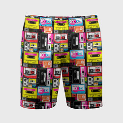 Шорты спортивные мужские Цветные аудиокассеты, цвет: 3D-принт