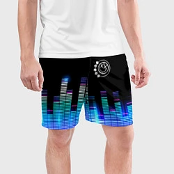 Шорты спортивные мужские Blink 182 эквалайзер, цвет: 3D-принт — фото 2