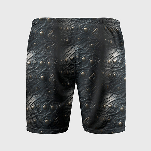 Мужские спортивные шорты Темная текстурная броня / 3D-принт – фото 2