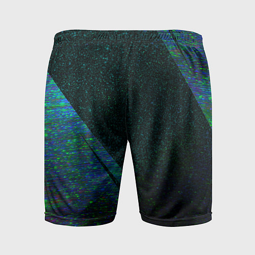 Мужские спортивные шорты BYD sport glitch blue / 3D-принт – фото 2