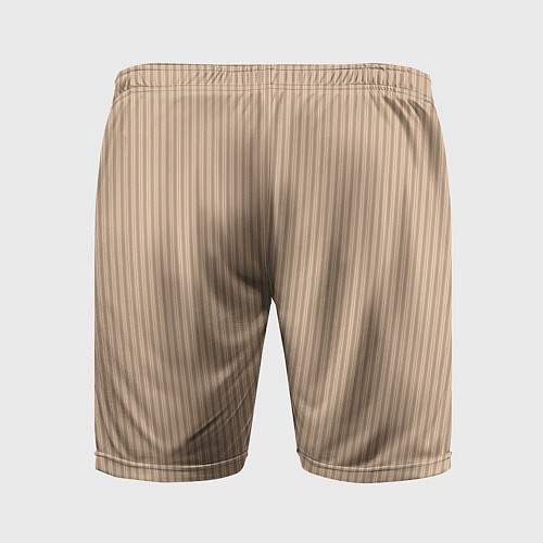 Мужские спортивные шорты Светлый коричневый в полоску / 3D-принт – фото 2