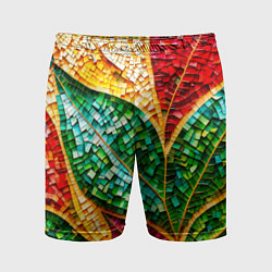 Мужские спортивные шорты Яркая мозаика с разноцветным абстрактным узором и