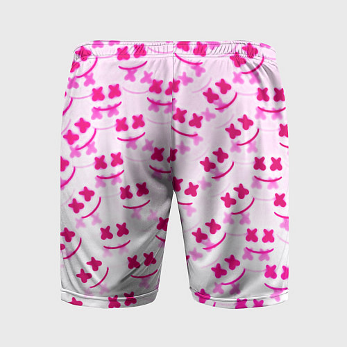 Мужские спортивные шорты Marshmello pink colors / 3D-принт – фото 2