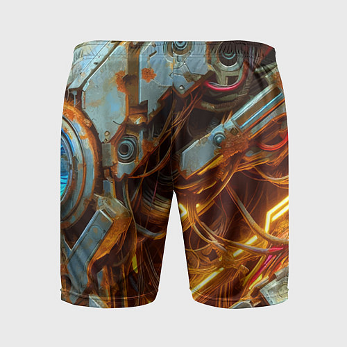Мужские спортивные шорты Cyber armor - ai art / 3D-принт – фото 2