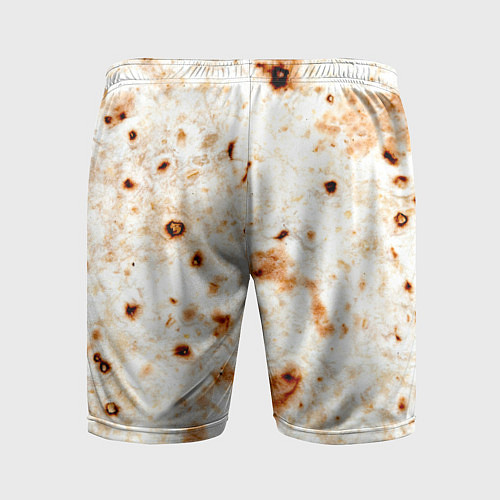 Мужские спортивные шорты Текстура светлого лаваша / 3D-принт – фото 2