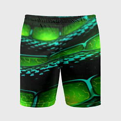Мужские спортивные шорты Зеленая змеиная абстрактная текстура
