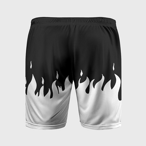 Мужские спортивные шорты Juventus fire / 3D-принт – фото 2