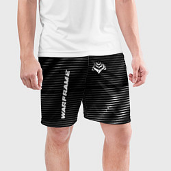 Шорты спортивные мужские Warframe metal game lines, цвет: 3D-принт — фото 2