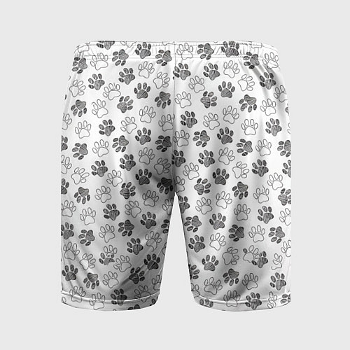 Мужские спортивные шорты Милый кот сидит улыбается с любовью / 3D-принт – фото 2