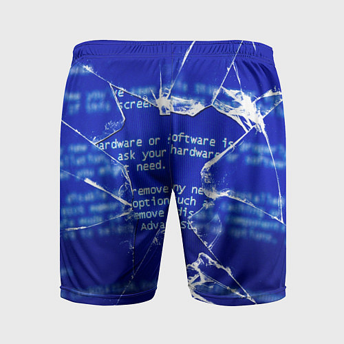 Мужские спортивные шорты Синий экран смерти виндовс / 3D-принт – фото 2