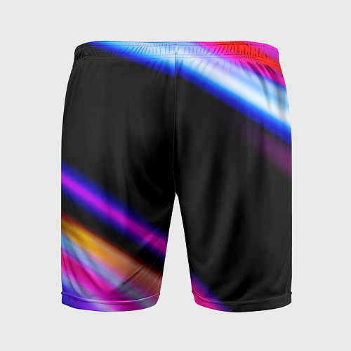 Мужские спортивные шорты Coldplay neon rock lights / 3D-принт – фото 2