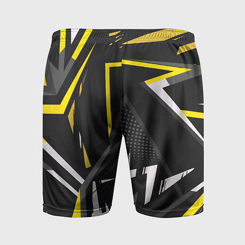Мужские спортивные шорты Абстрактный узор с геометрической концепцией / 3D-принт – фото 2