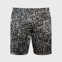 Шорты спортивные мужские Тёмный серо-коричневый текстурированный, цвет: 3D-принт