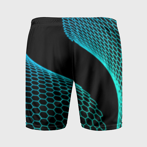 Мужские спортивные шорты Mini electro hexagon / 3D-принт – фото 2
