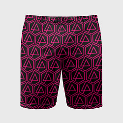 Мужские спортивные шорты Linkin park pink logo
