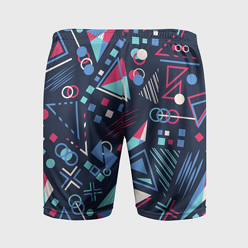 Мужские спортивные шорты Яркий абстрактный узор для спорта / 3D-принт – фото 2