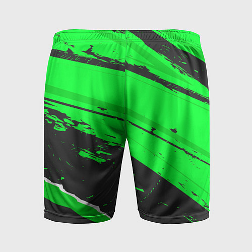 Мужские спортивные шорты BYD sport green / 3D-принт – фото 2