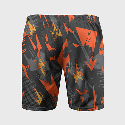 Мужские спортивные шорты Яркий абстрактный узор для спорта / 3D-принт – фото 2