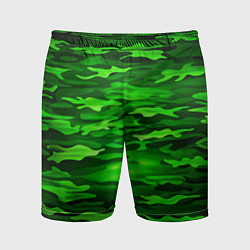 Мужские спортивные шорты Зелёные водоросли-камуфляж