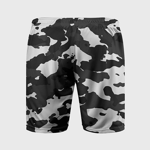 Мужские спортивные шорты Камуфляж серый / 3D-принт – фото 2