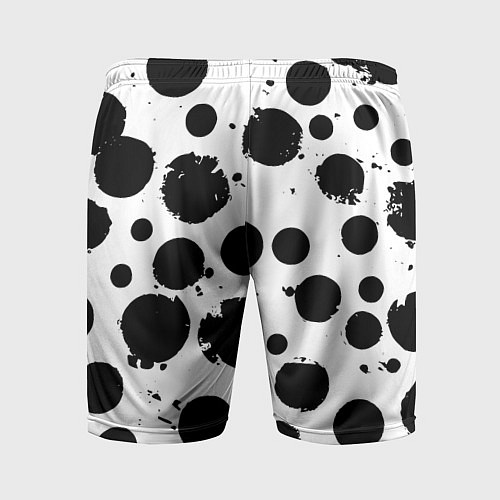 Мужские спортивные шорты Abstract black blots - ai art fantasy / 3D-принт – фото 2