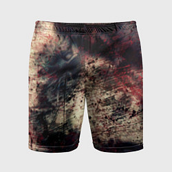 Мужские спортивные шорты Мокрая бумага ретро гранж текстура грязная
