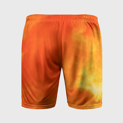 Мужские спортивные шорты Текстура огненного цвета / 3D-принт – фото 2