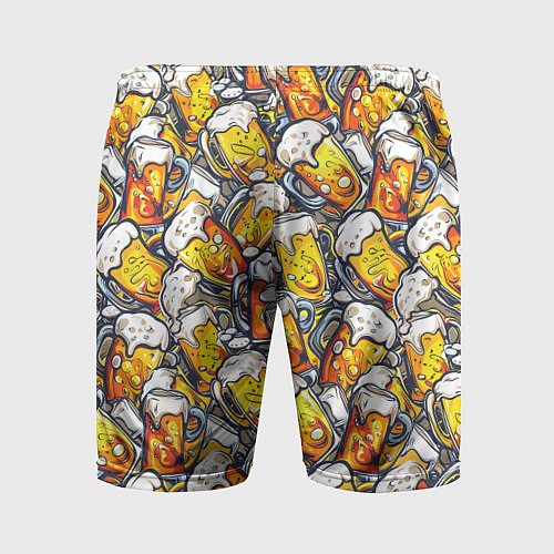 Мужские спортивные шорты Граффити пиво пенное / 3D-принт – фото 2