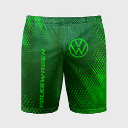 Шорты спортивные мужские Volkswagen - green gradient вертикально, цвет: 3D-принт