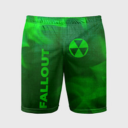 Мужские спортивные шорты Fallout - green gradient вертикально