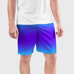 Шорты спортивные мужские Неоновый градиент текстура, цвет: 3D-принт — фото 2