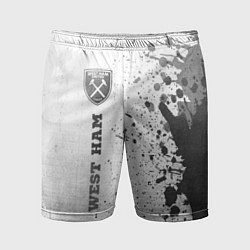 Шорты спортивные мужские West Ham - white gradient по-вертикали, цвет: 3D-принт