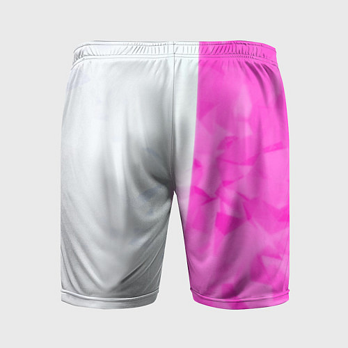 Мужские спортивные шорты Game over pink abstraction / 3D-принт – фото 2