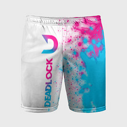 Мужские спортивные шорты Deadlock neon gradient style по-вертикали
