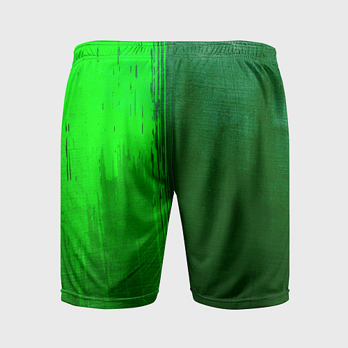 Мужские спортивные шорты Leeds United - green gradient по-вертикали / 3D-принт – фото 2