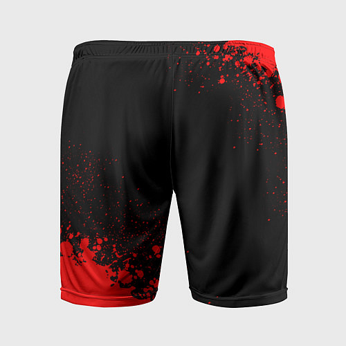 Мужские спортивные шорты PSG - red gradient вертикально / 3D-принт – фото 2