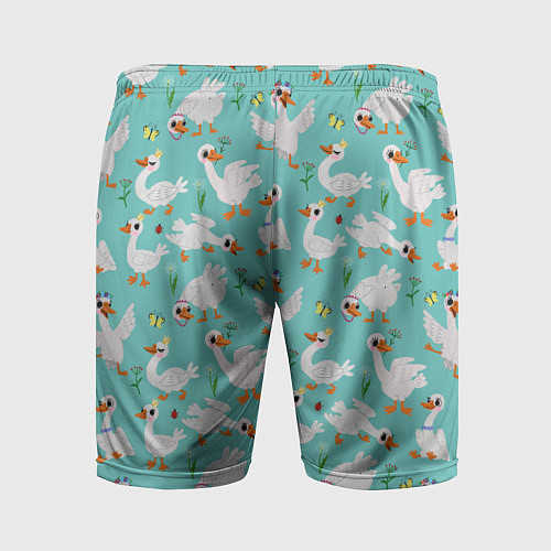 Мужские спортивные шорты Гусики / 3D-принт – фото 2