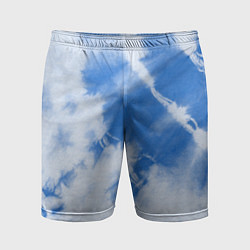 Шорты спортивные мужские Синий тай дай, цвет: 3D-принт
