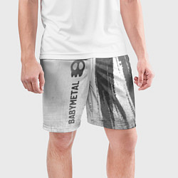 Шорты спортивные мужские Babymetal - white gradient по-вертикали, цвет: 3D-принт — фото 2
