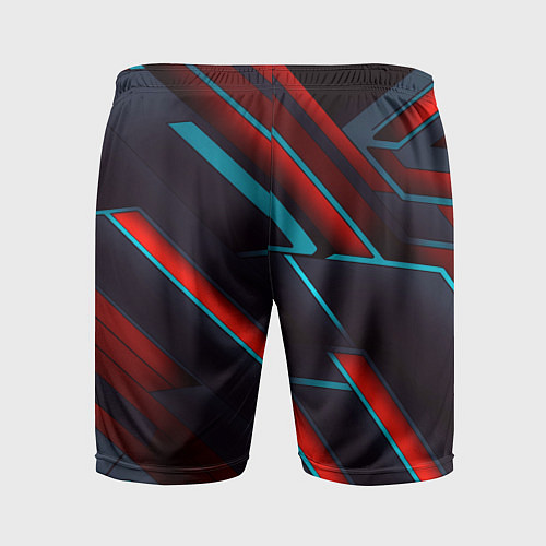 Мужские спортивные шорты Абстракция из линий / 3D-принт – фото 2