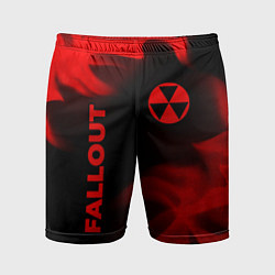 Шорты спортивные мужские Fallout - red gradient вертикально, цвет: 3D-принт