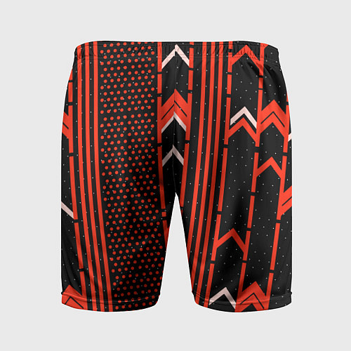 Мужские спортивные шорты Красные обои на чёрном фоне / 3D-принт – фото 2