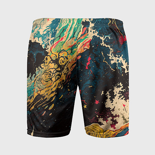 Мужские спортивные шорты Абстракция ктулху - нейросеть / 3D-принт – фото 2