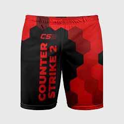 Мужские спортивные шорты Counter Strike 2 - red gradient по-вертикали