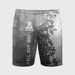 Мужские спортивные шорты Fall Out Boy - grey gradient по-вертикали