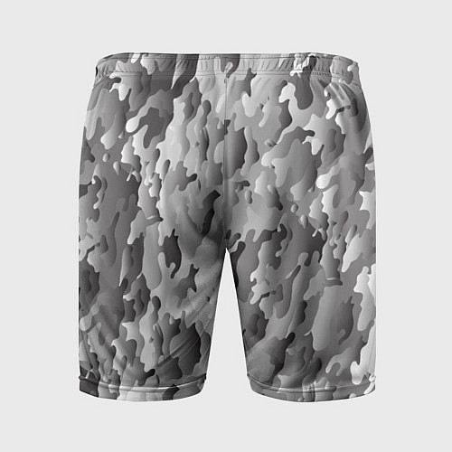 Мужские спортивные шорты Монохромный камуфляж / 3D-принт – фото 2
