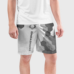 Шорты спортивные мужские SsangYong - white gradient по-вертикали, цвет: 3D-принт — фото 2