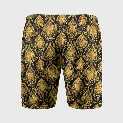 Мужские спортивные шорты Тайский золотой орнамент / 3D-принт – фото 2