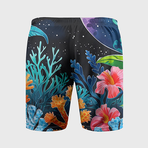 Мужские спортивные шорты Космические кораллы / 3D-принт – фото 2